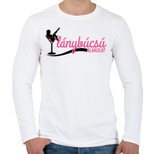 PRINTFASHION Lánybúcsú alakulat - Férfi hosszú ujjú póló - Fehér férfi póló