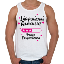 PRINTFASHION Lánybúcsú alakulat Party folyamatban - Férfi atléta - Fehér atléta, trikó