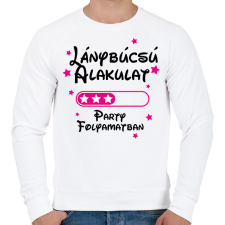PRINTFASHION Lánybúcsú alakulat Party folyamatban - Férfi pulóver - Fehér férfi pulóver, kardigán