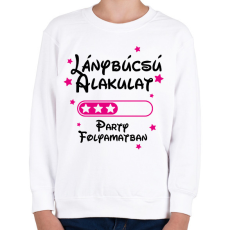 PRINTFASHION Lánybúcsú alakulat Party folyamatban - Gyerek pulóver - Fehér