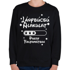 PRINTFASHION Lánybúcsú alakulat Party folyamatban - Gyerek pulóver - Fekete