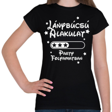 PRINTFASHION Lánybúcsú alakulat Party folyamatban - Női póló - Fekete