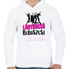 PRINTFASHION Lánybúcsú bebaszcsi csapat - Férfi kapucnis pulóver - Fehér férfi pulóver, kardigán