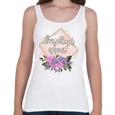 PRINTFASHION Lánybúcsú csapat (Arany keretes) - Női atléta - Fehér női trikó