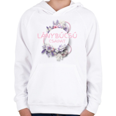 PRINTFASHION Lánybúcsú csapat - Gyerek kapucnis pulóver - Fehér