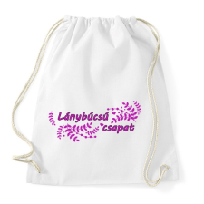 PRINTFASHION Lánybúcsú csapat (levélmintás) - Sportzsák, Tornazsák - Fehér tornazsák