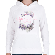 PRINTFASHION Lánybúcsú csapat - Női kapucnis pulóver - Fehér