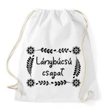 PRINTFASHION Lánybúcsú csapat (virágmintás) - Sportzsák, Tornazsák - Fehér tornazsák