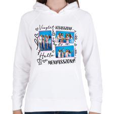 PRINTFASHION Lánybúcsú egyedi képpel - Női kapucnis pulóver - Fehér női pulóver, kardigán