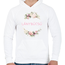 PRINTFASHION Lánybúcsú - Férfi kapucnis pulóver - Fehér férfi pulóver, kardigán