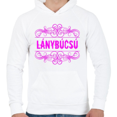 PRINTFASHION Lánybúcsú - Férfi kapucnis pulóver - Fehér