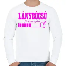 PRINTFASHION Lánybúcsú  - Férfi pulóver - Fehér férfi pulóver, kardigán