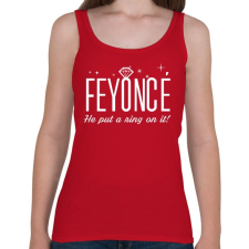 PRINTFASHION Lánybúcsú - FEYONCÉ - Női atléta - Cseresznyepiros női trikó