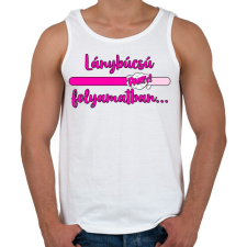 PRINTFASHION Lánybúcsú folyamatban - Férfi atléta - Fehér atléta, trikó