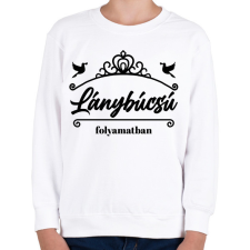 PRINTFASHION Lánybúcsú folyamatban - Gyerek pulóver - Fehér gyerek pulóver, kardigán