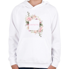 PRINTFASHION Lánybúcsú - Gyerek kapucnis pulóver - Fehér