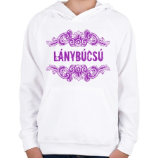 PRINTFASHION Lánybúcsú - Gyerek kapucnis pulóver - Fehér gyerek pulóver, kardigán