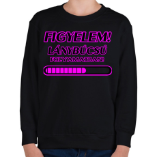PRINTFASHION Lánybúcsú - Gyerek pulóver - Fekete