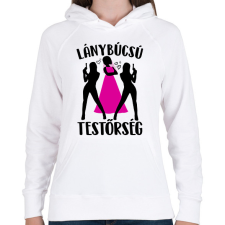 PRINTFASHION Lánybúcsú testőrség - Női kapucnis pulóver - Fehér női pulóver, kardigán