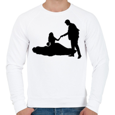 PRINTFASHION Lánykérés sziluett - Férfi pulóver - Fehér férfi pulóver, kardigán