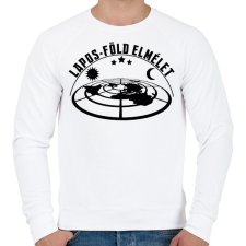 PRINTFASHION Lapos-föld elmélet - Férfi pulóver - Fehér férfi pulóver, kardigán