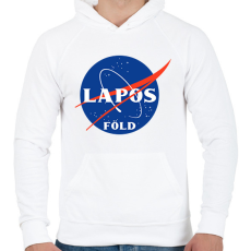 PRINTFASHION Lapos-föld - Férfi kapucnis pulóver - Fehér