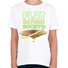 PRINTFASHION Lapos szaturnusz  - Flat Saturn - Gyerek póló - Fehér