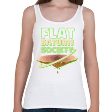 PRINTFASHION Lapos szaturnusz  - Flat Saturn - Női atléta - Fehér