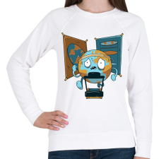 PRINTFASHION Laposföld hívő - Női pulóver - Fehér női pulóver, kardigán