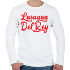 PRINTFASHION Lasagna - Férfi hosszú ujjú póló - Fehér férfi póló