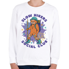 PRINTFASHION Lassú kirándulók klubja - Gyerek pulóver - Fehér