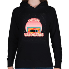 PRINTFASHION lassuzos - Női kapucnis pulóver - Fekete