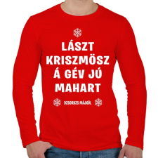 PRINTFASHION Last Christmas - Férfi hosszú ujjú póló - Piros férfi póló