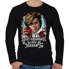 PRINTFASHION Lászt Kriszmösz - Férfi hosszú ujjú póló - Fekete