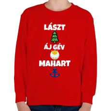 PRINTFASHION LÁSZT KRISZMÖSZ - Gyerek pulóver - Piros