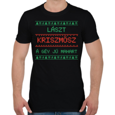 PRINTFASHION Lászt kriszmösz karácsonyi póló - Férfi póló - Fekete