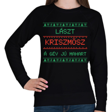 PRINTFASHION Lászt kriszmösz karácsonyi póló - Női pulóver - Fekete női póló