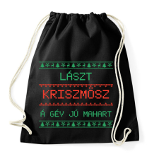 PRINTFASHION Lászt kriszmösz karácsonyi póló - Sportzsák, Tornazsák - Fekete tornazsák