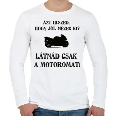 PRINTFASHION LÁTNÁD2 - Férfi hosszú ujjú póló - Fehér