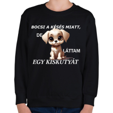PRINTFASHION láttam egy kiskutyát - Gyerek pulóver - Fekete gyerek pulóver, kardigán