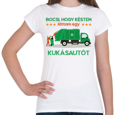 PRINTFASHION Láttam egy kukásautót - Női póló - Fehér női póló