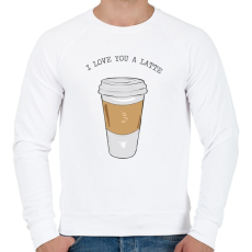PRINTFASHION Latte - Férfi pulóver - Fehér
