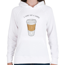 PRINTFASHION Latte - Női kapucnis pulóver - Fehér női pulóver, kardigán