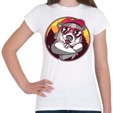 PRINTFASHION Laza borz - Női póló - Fehér női póló