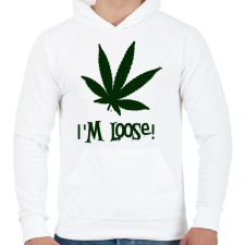 PRINTFASHION laza vagyok - Férfi kapucnis pulóver - Fehér férfi pulóver, kardigán