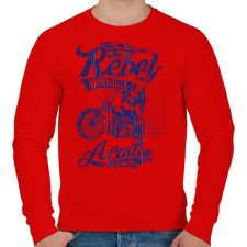 PRINTFASHION Lázadó - Férfi pulóver - Piros férfi pulóver, kardigán