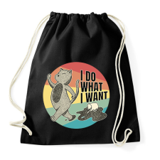 PRINTFASHION Lázadó macska - Sportzsák, Tornazsák - Fekete tornazsák