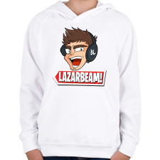 PRINTFASHION lazarbeam - Gyerek kapucnis pulóver - Fehér gyerek pulóver, kardigán