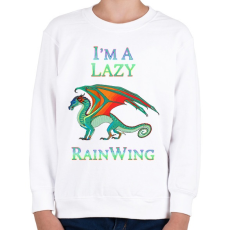 PRINTFASHION Lazy dragon - Gyerek pulóver - Fehér