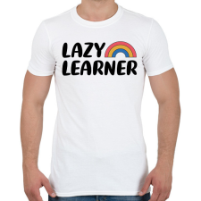 PRINTFASHION Lazy learner (Black) - Férfi póló - Fehér férfi póló